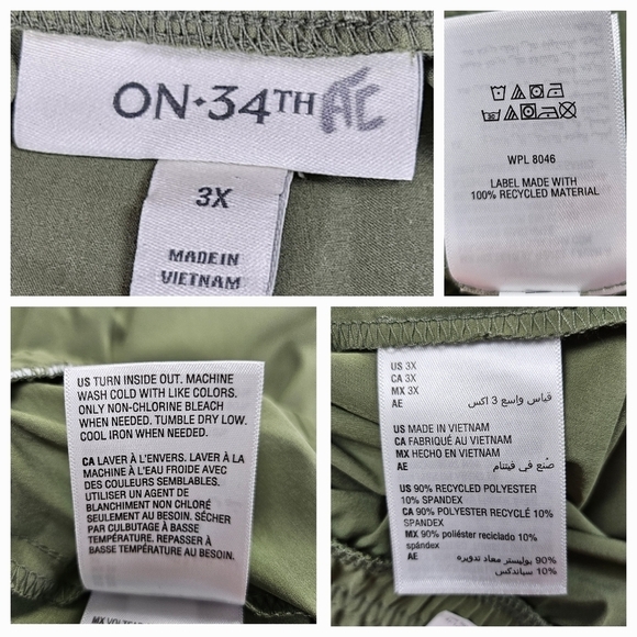 On 34th Plus Size Drawstring Commuter Pants in Olivine - Picture 12 of 12